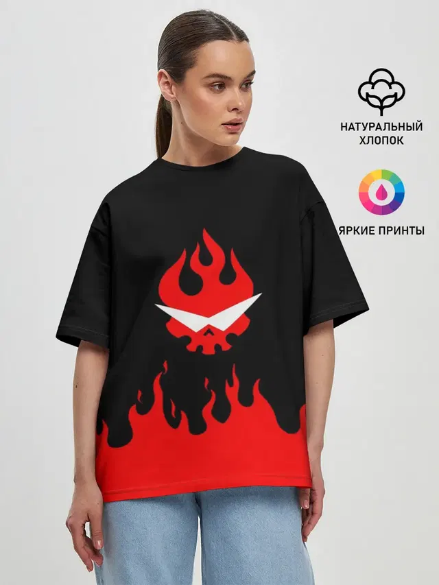 Женская футболка оверсайз
