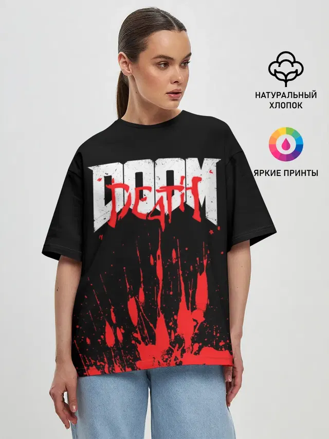 Женская футболка оверсайз