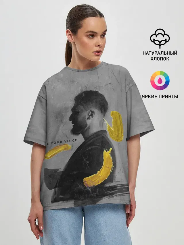 Женская футболка оверсайз