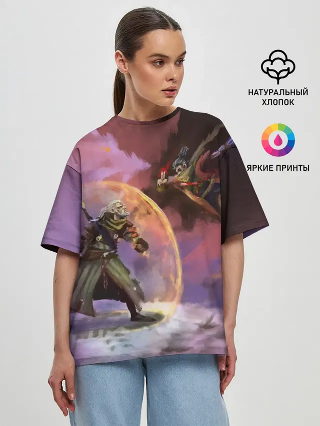 Женская футболка оверсайз