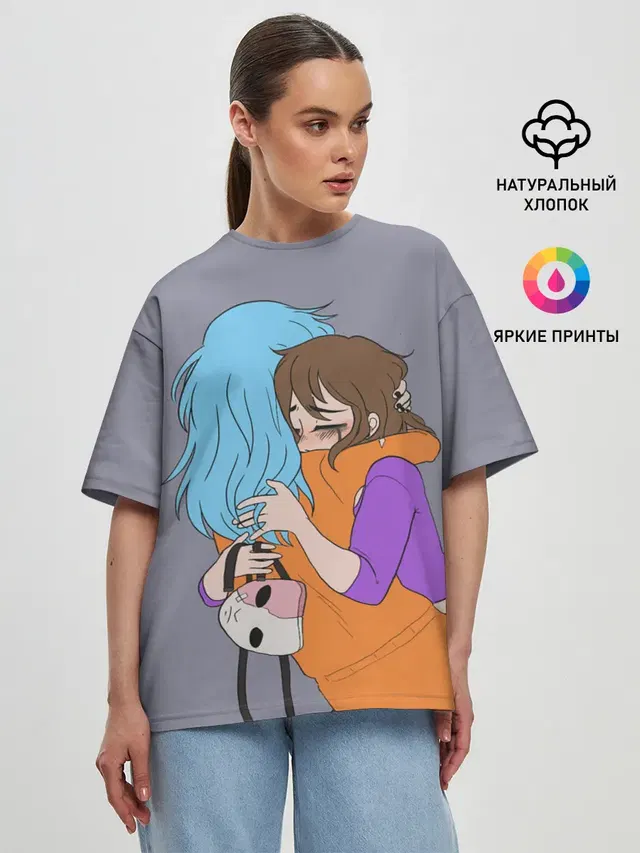 Женская футболка оверсайз