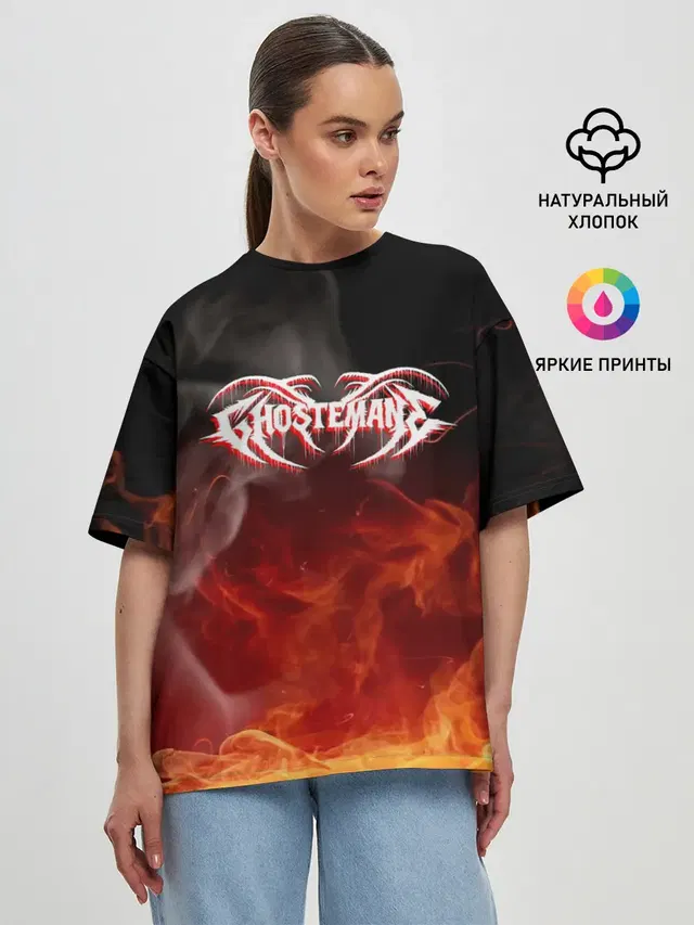 Женская футболка оверсайз