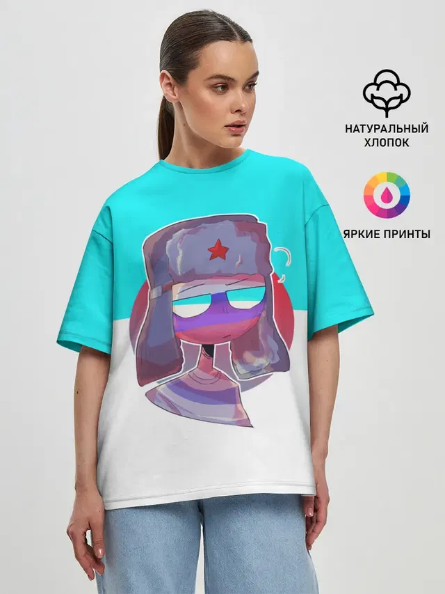 Женская футболка оверсайз