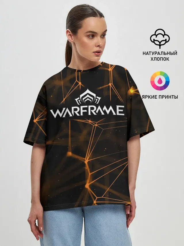 Женская футболка оверсайз с принтом «Warframe»