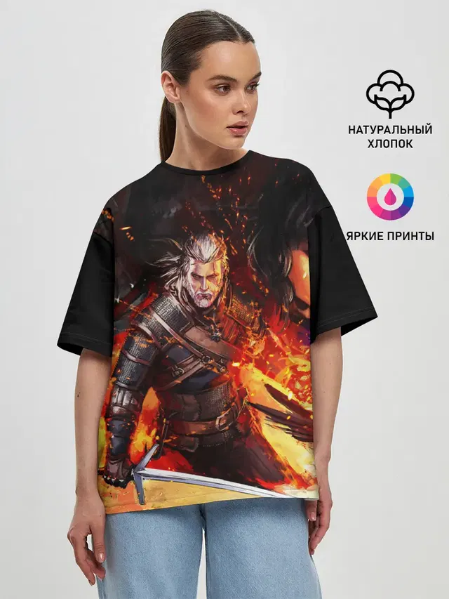 Женская футболка оверсайз