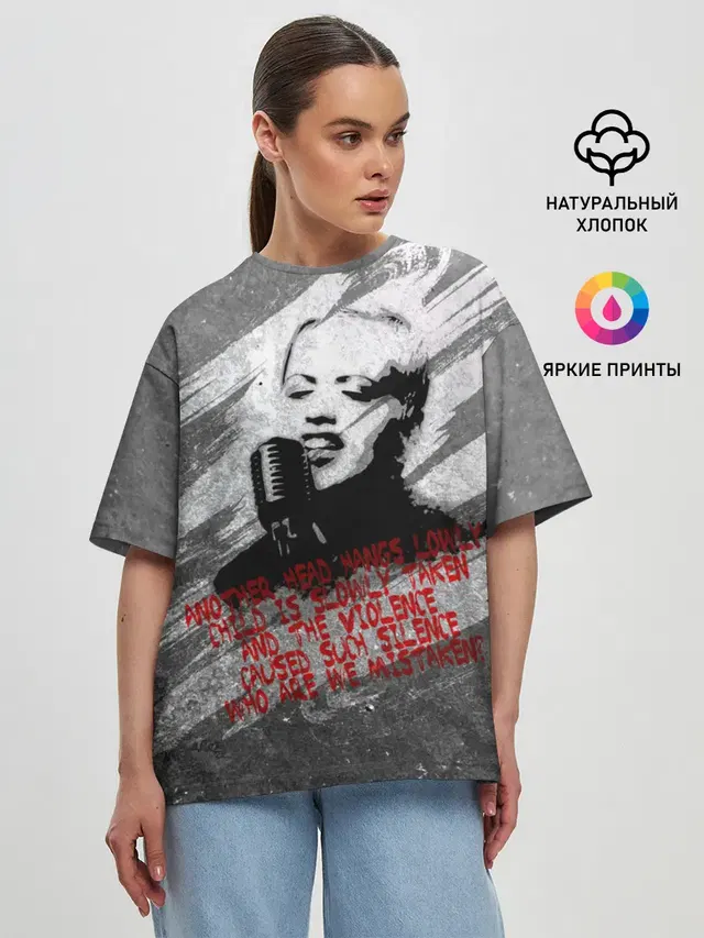 Женская футболка оверсайз