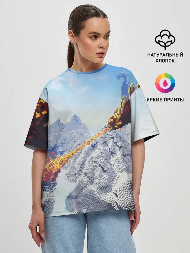 Женская футболка оверсайз