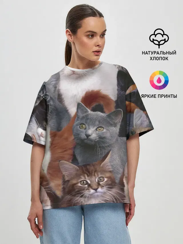 Женская футболка оверсайз