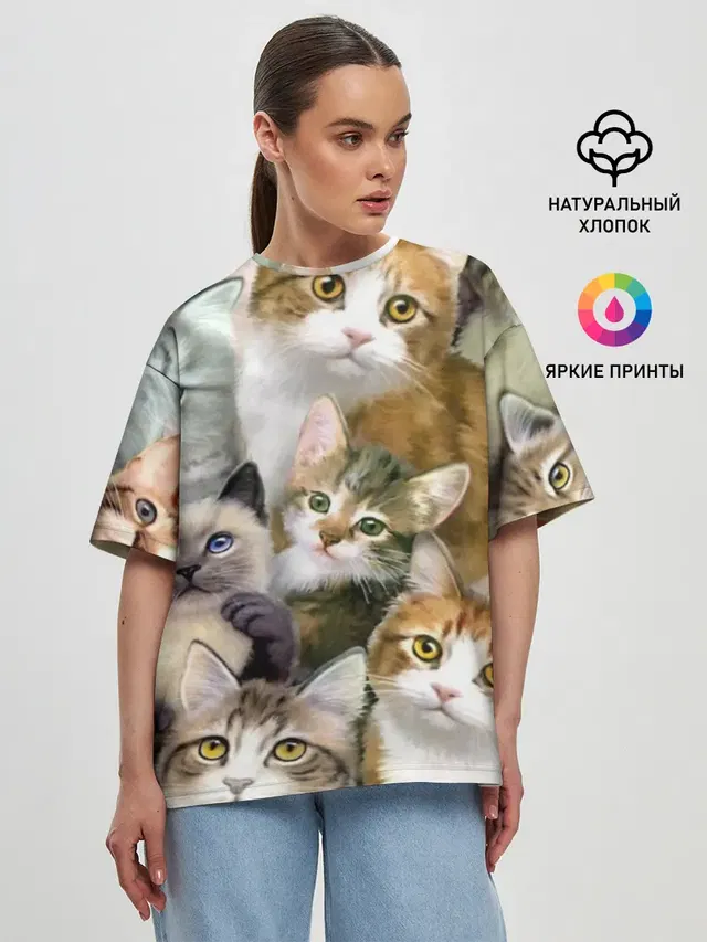 Женская футболка оверсайз