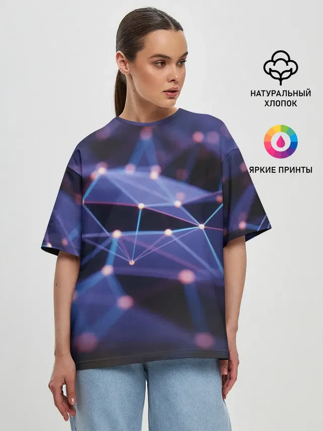 Женская футболка оверсайз