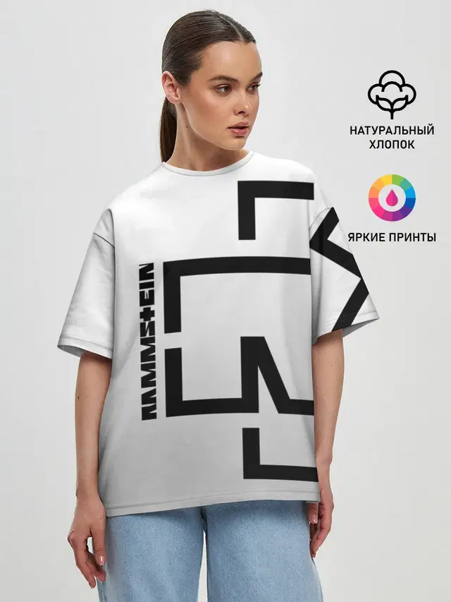 Женская футболка оверсайз