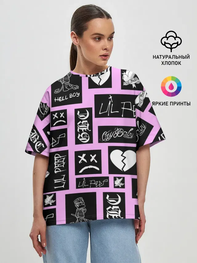 Женская футболка оверсайз