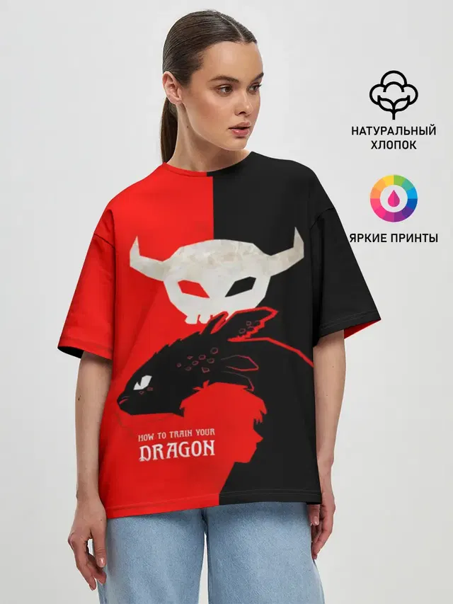 Женская футболка оверсайз