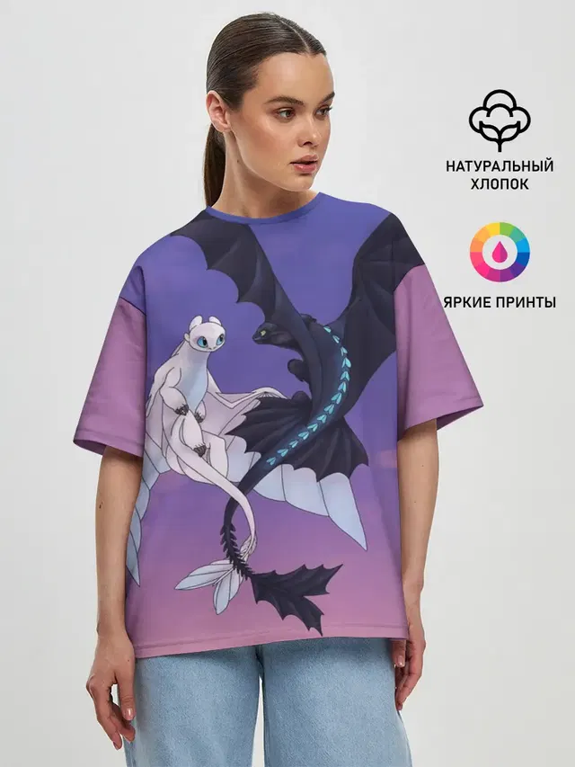Женская футболка оверсайз