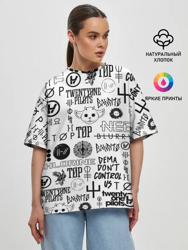 Женская футболка оверсайз