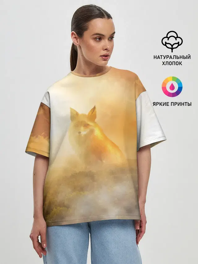 Женская футболка оверсайз