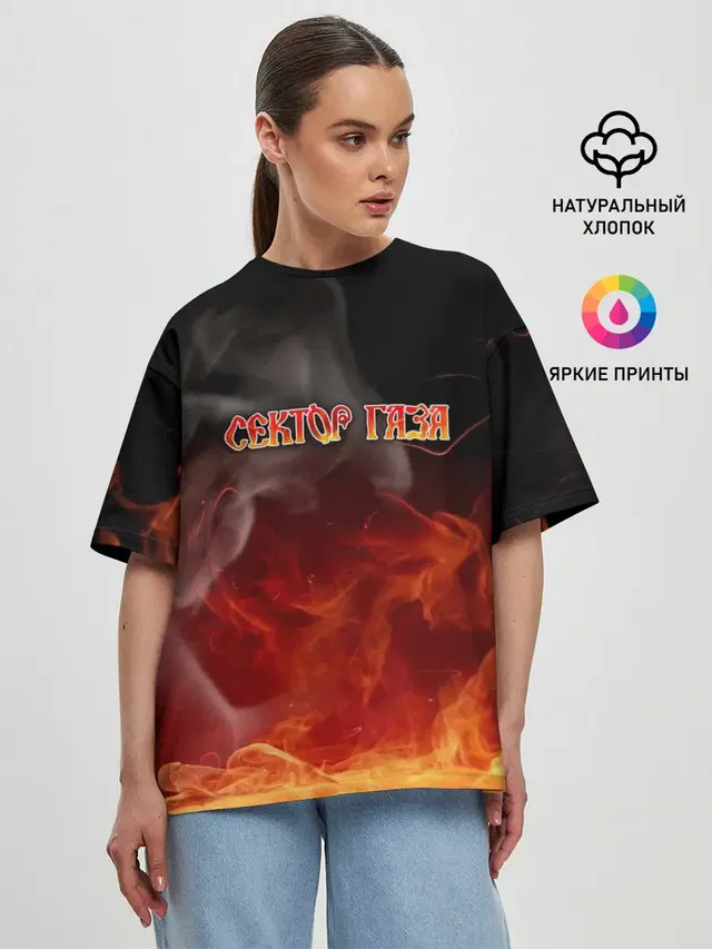 Женская футболка оверсайз