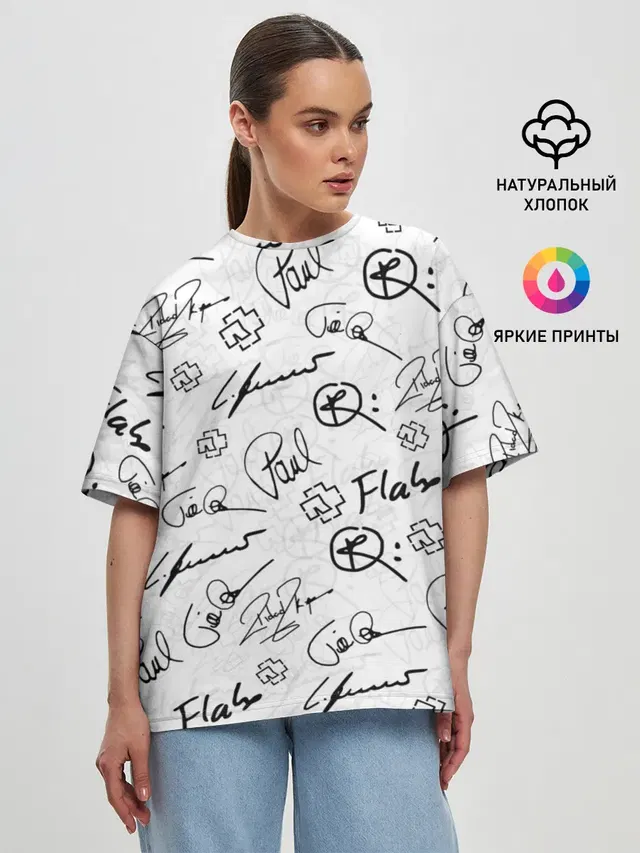 Женская футболка оверсайз