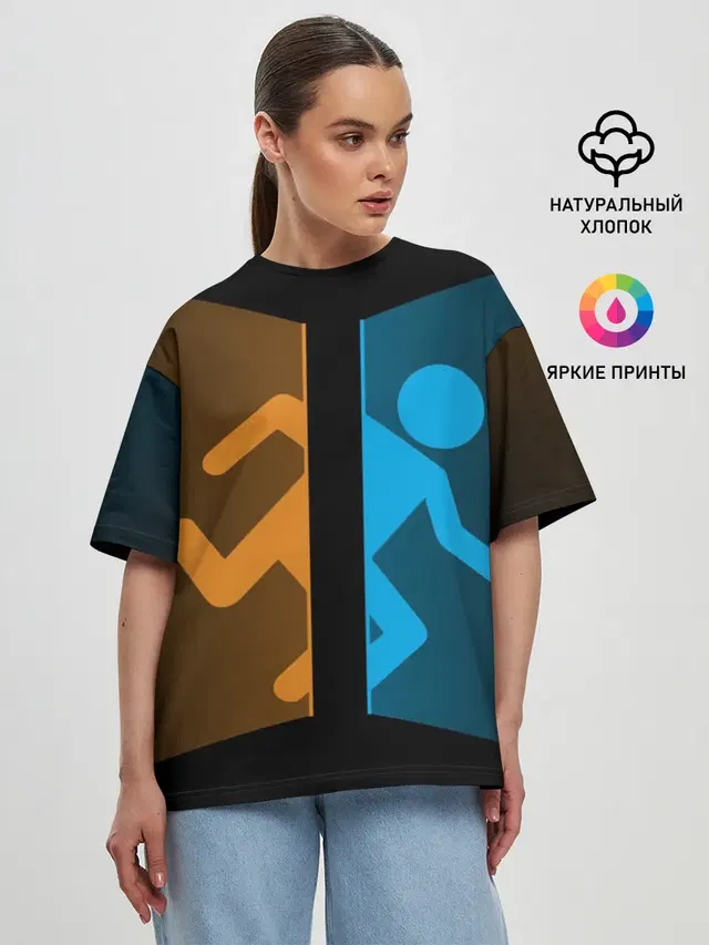 Женская футболка оверсайз