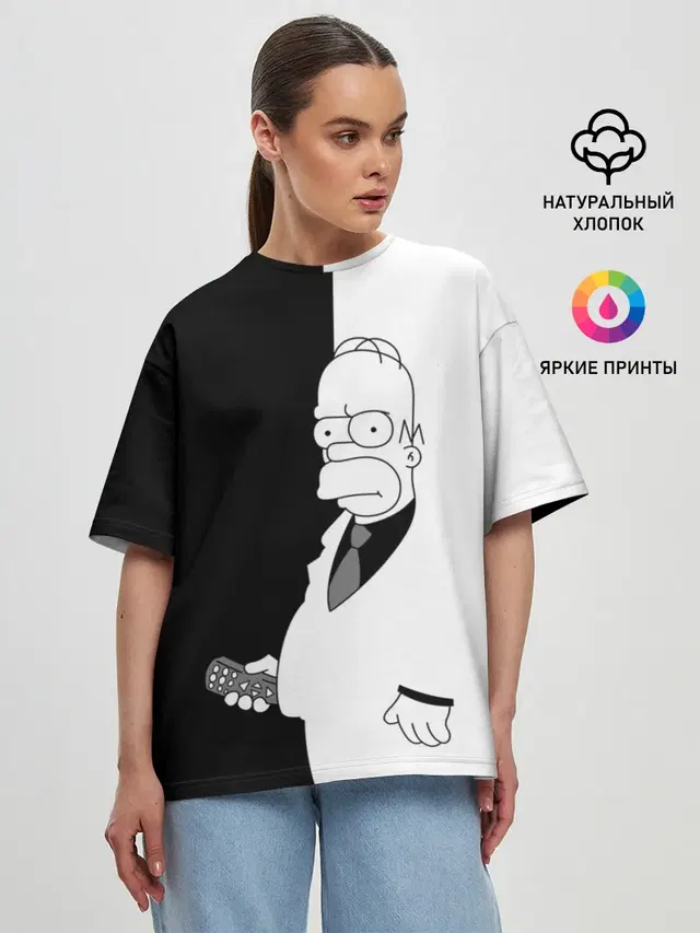 Женская футболка оверсайз
