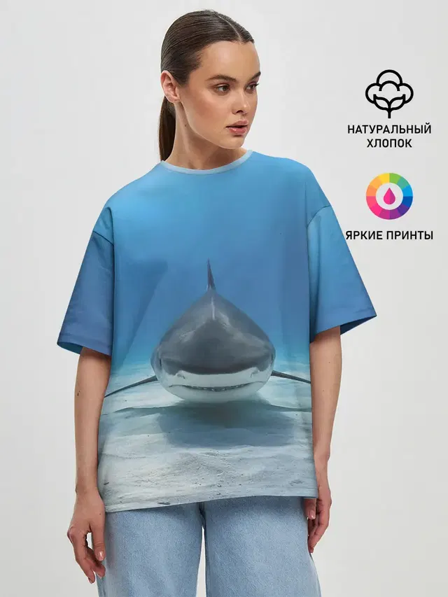 Женская футболка оверсайз
