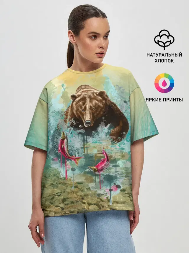 Женская футболка оверсайз