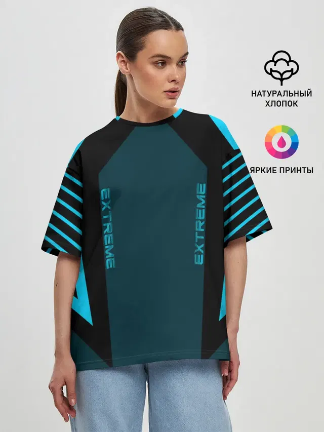 Женская футболка оверсайз