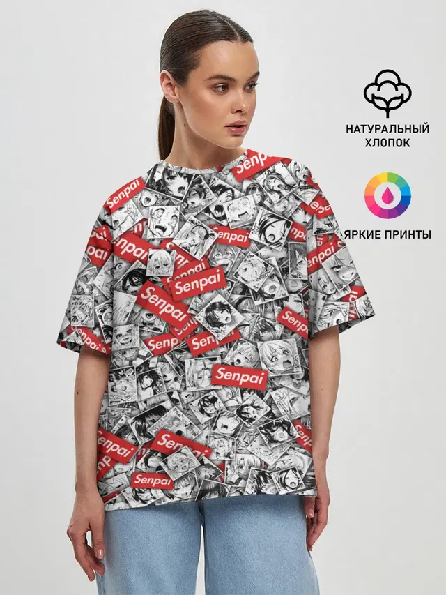 Женская футболка оверсайз