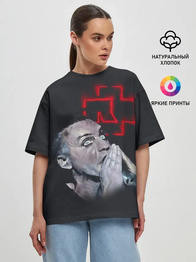 Женская футболка оверсайз