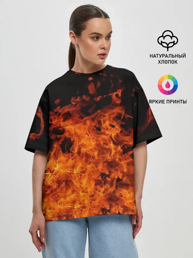 Женская футболка оверсайз