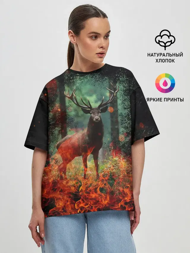Женская футболка оверсайз