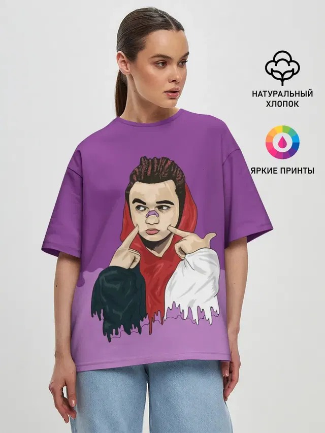Женская футболка оверсайз с принтом «GONE.Fludd»