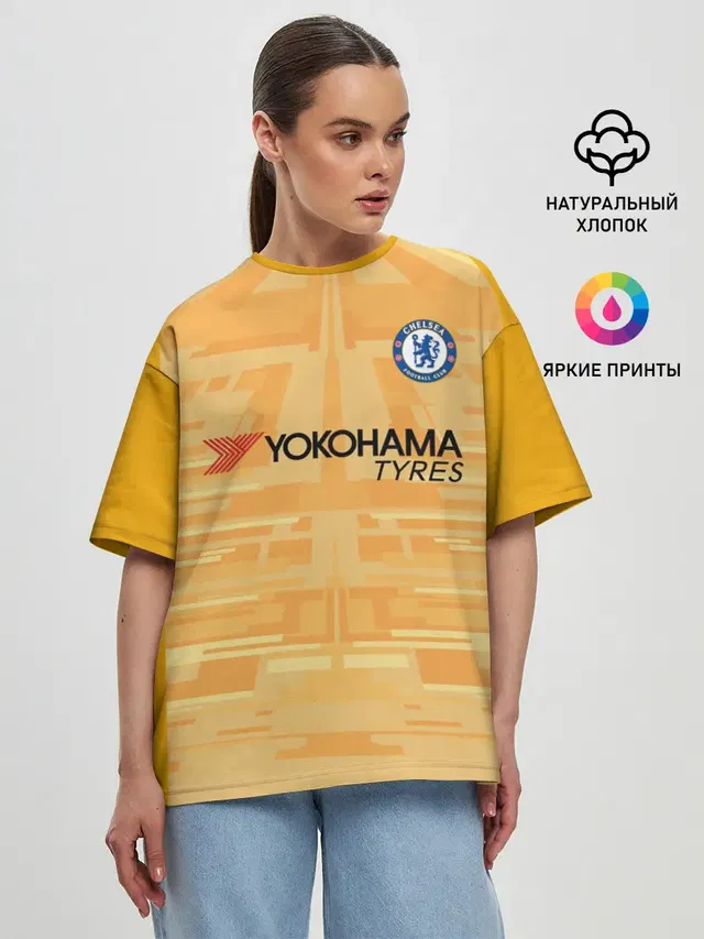 Женская футболка оверсайз с принтом «Челси — Kepa gk 19-20»