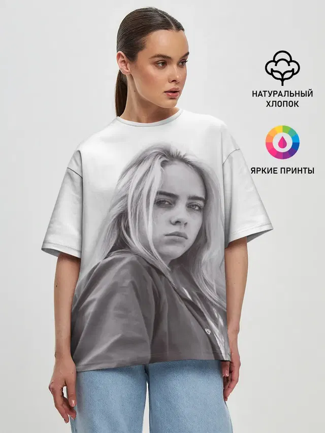 Женская футболка оверсайз