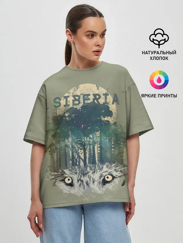 Женская футболка оверсайз