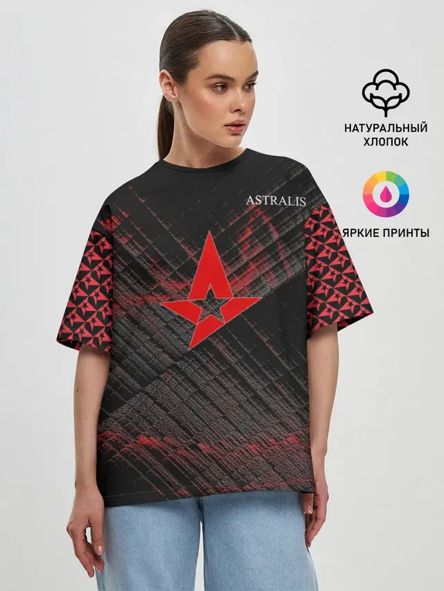 Женская футболка оверсайз