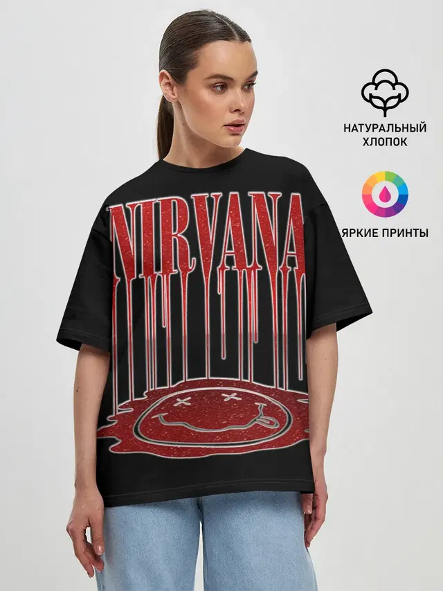Женская футболка оверсайз