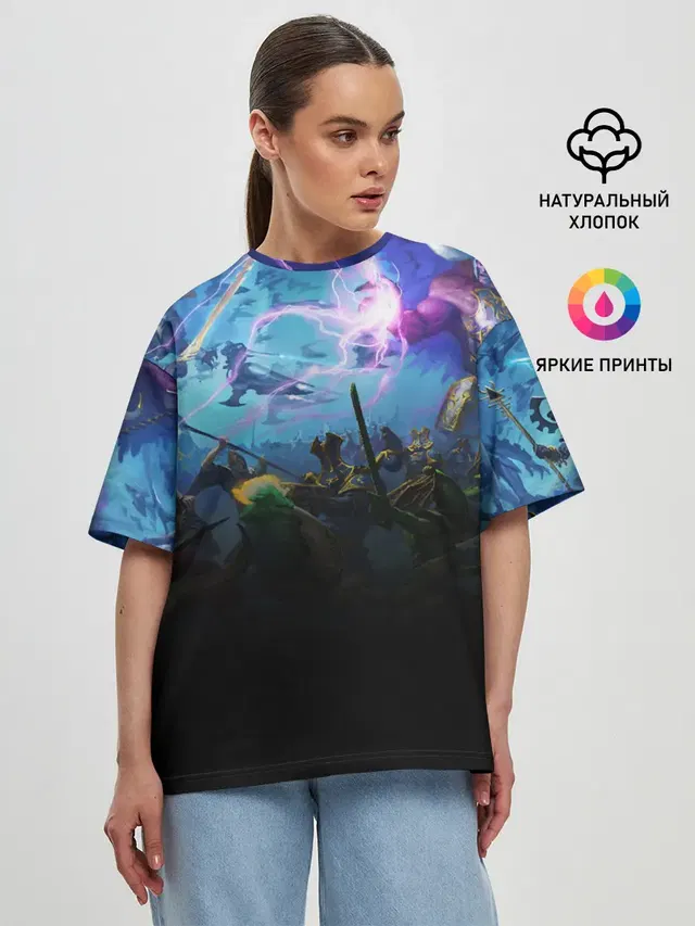 Женская футболка оверсайз