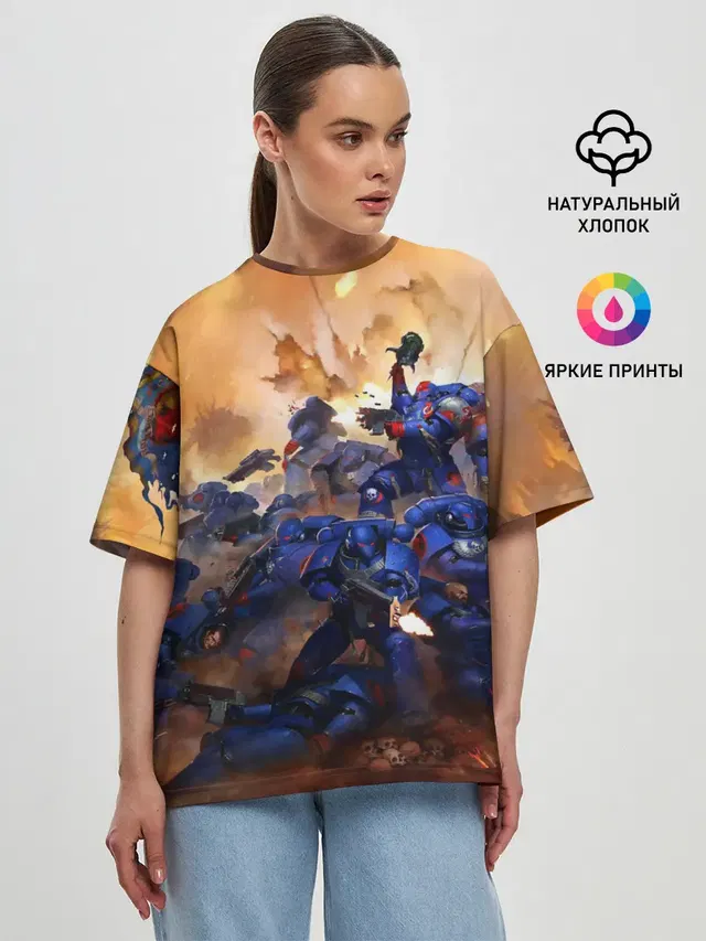 Женская футболка оверсайз