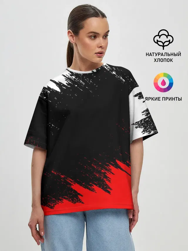 Женская футболка оверсайз