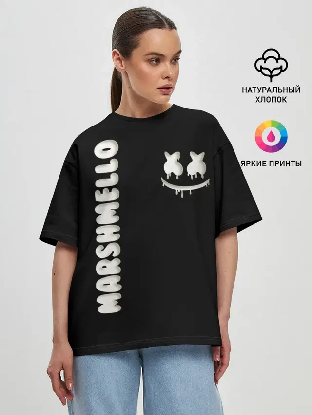 Женская футболка оверсайз