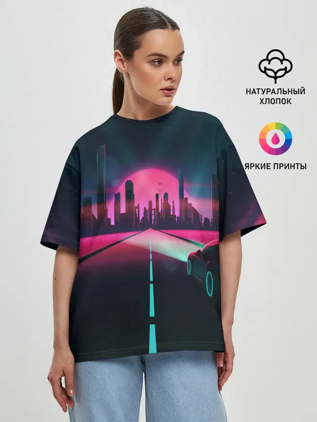 Женская футболка оверсайз