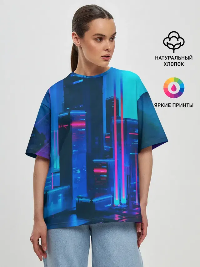 Женская футболка оверсайз