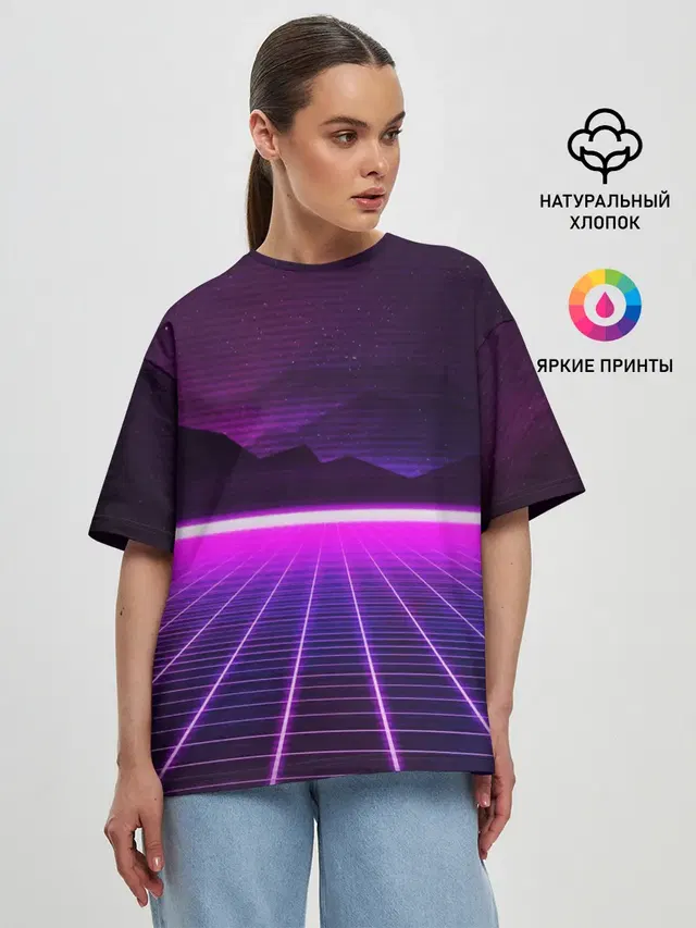 Женская футболка оверсайз