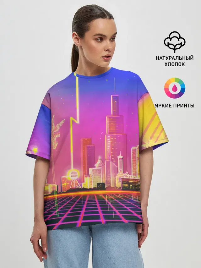 Женская футболка оверсайз
