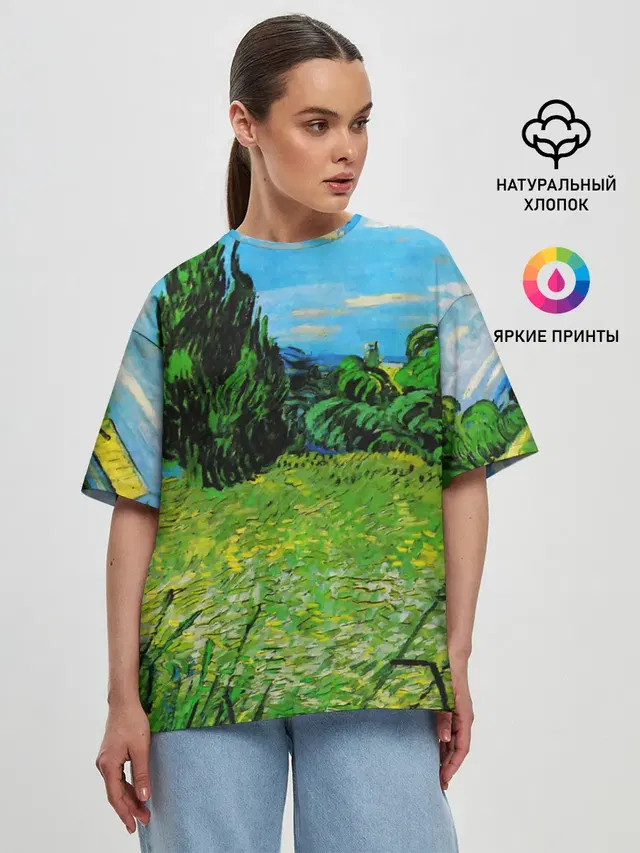 Женская футболка оверсайз
