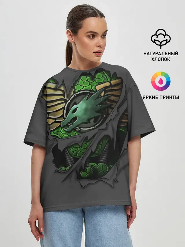 Женская футболка оверсайз
