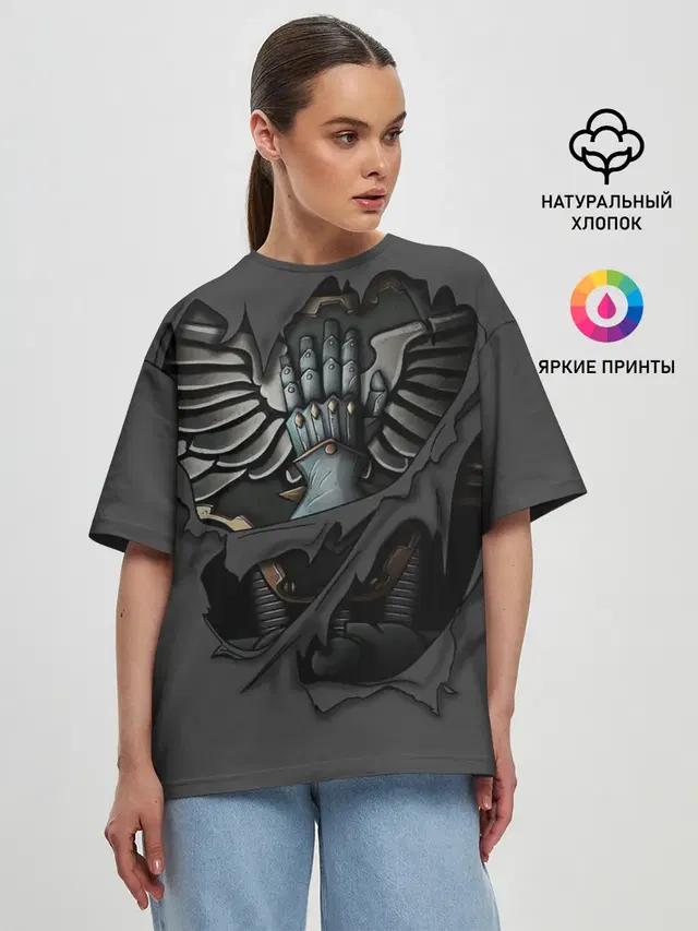 Женская футболка оверсайз