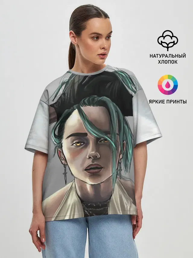 Женская футболка оверсайз