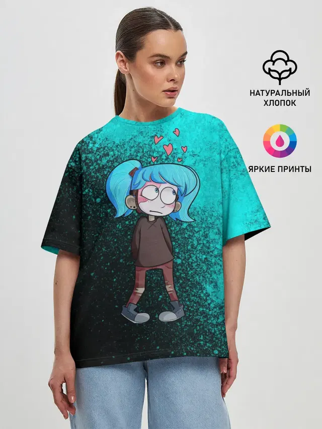 Женская футболка оверсайз